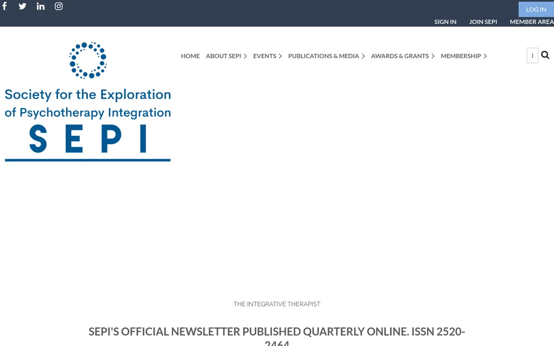 The old newsletter page: a list of plain blue links.